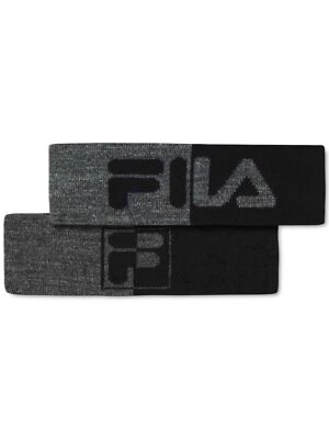 

Женская однотонная двусторонняя акриловая повязка на голову FILA с логотипом серого цвета, Серый, FF-HR08930AQ