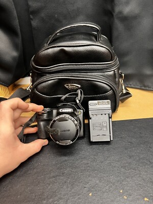 Canon PowerShot SX510 HS Digital Camera, Battery, Case -  TESTED WORKS