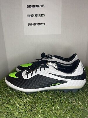 Rare Nike Hypervenom Phantom 1 FG 599843 031 White Black Soccer Cleats Size 9.5