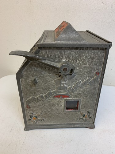 Antique 1 Cent penny smoke Dandy Vendor Trade Stimulator Slot Machine Coin Op