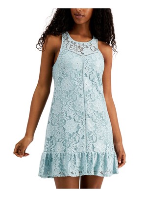 БЕЗМОЛВНОЕ женское платье-сорочка длиной выше колена без рукавов цвета морской волны XXS