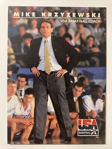 Mike Krzyzewski 1992 USA Basketball Card DUKE Coach K #95