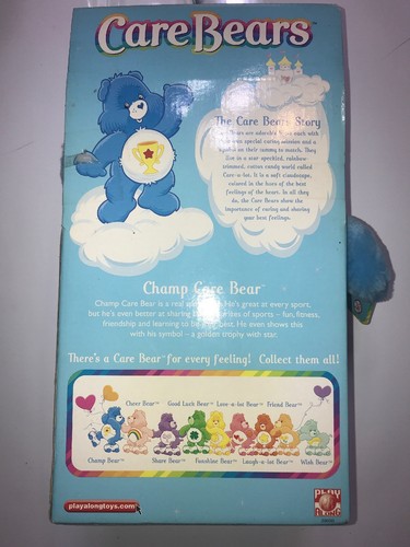 2003 CARE BEAR CHAMP BEAR W/VHS - NEW Old Stock