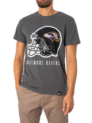 

Мужская футболка NFL Ravens Helmet Recovered, серая, Grey, MMNFL1187
