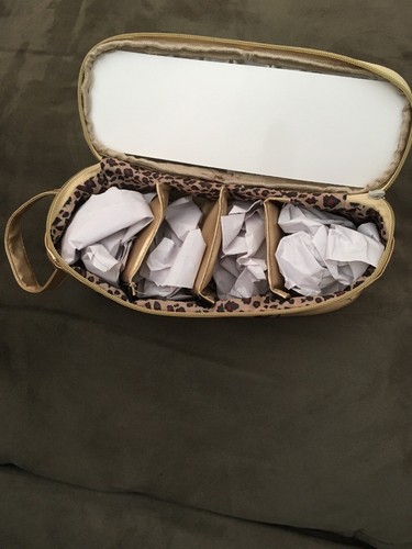 MIAMICA TAKE CHARGE Gold TRAVEL CHARGER CASE ELECTRONIC ORGANIZER STORAGE PHONE