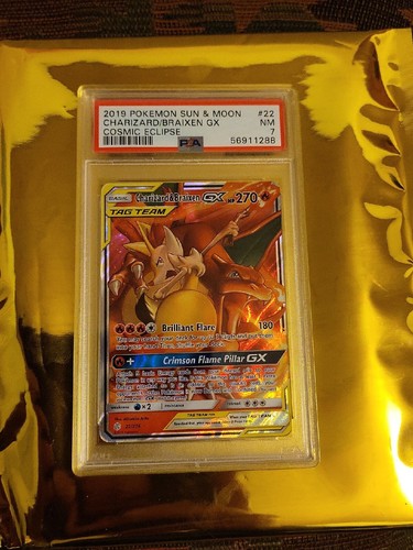 Charizard Braixen GX 251/136 Rainbow Cosmic Eclipse Pokemon