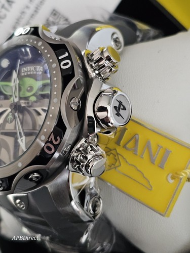 Pre-owned Invicta - Star Wars 228 Grogu Mandalorian - Venom 1000m Baby Yoda Mens Watch