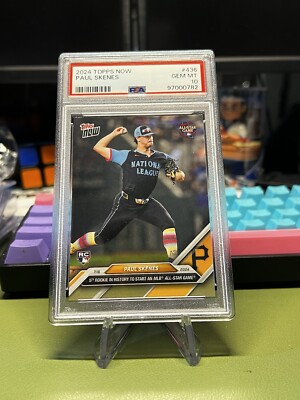 2024 TOPPS NOW #436 PAUL SKENES RC 5TH ROOKIE TO START ALL-STAR GAME SP PSA 10!