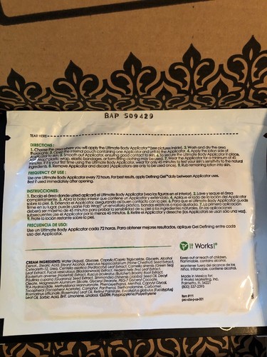 It Works ultimate body wrap 1 single contouring cloth smooth and tone skin LAST1