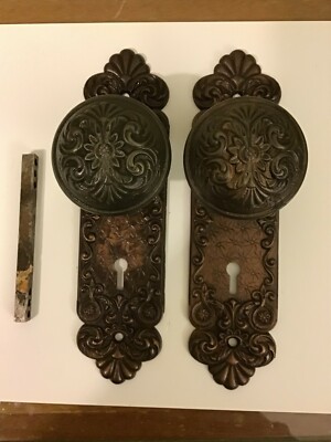 Face Shaped Door Handles Antique Pair of Cast Iron Door Handles