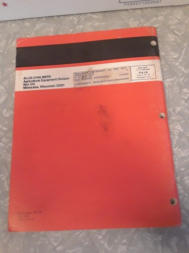 Allis Chalmers 7020 diesel tractor Operator Manual 1977