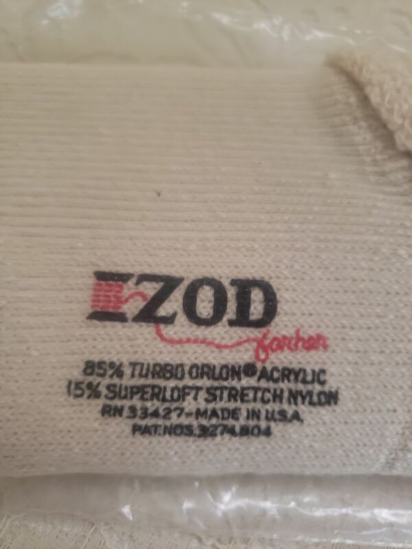 Vintage Womens IZOD Roll Top Golf Socks, Made in USA, 