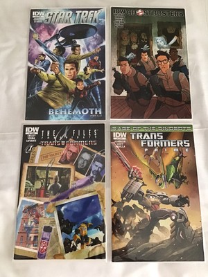 Water Damaged Lot Ghostbusters #6 Star Trek #42 X-Files/Transformers #1 Prime #4