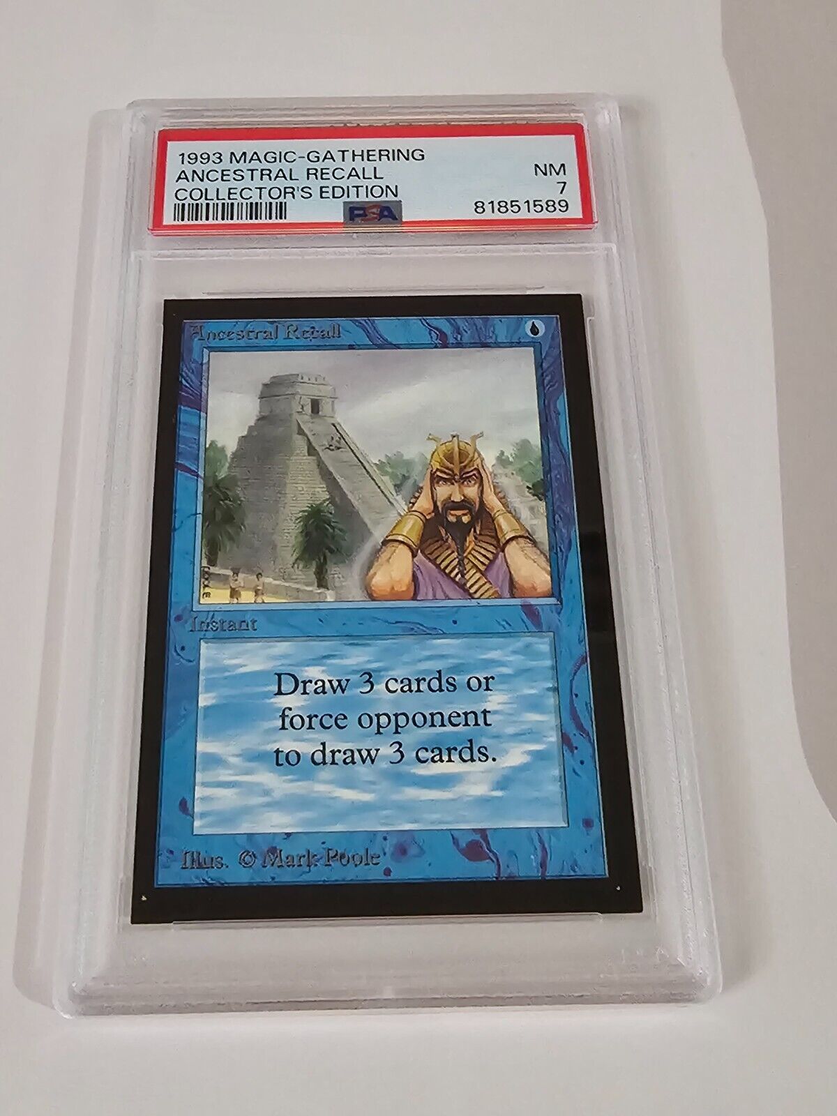 Ancestral Recall Collectors Edition PSA 7 Mtg Magic the Ancestral Recall Collectors Edition PSA 7 Mtg Magic the