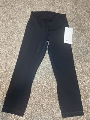 lululemon Align  High-Rise Crop 21'' Black Size 6 MSRP $88.00 New With Tag.