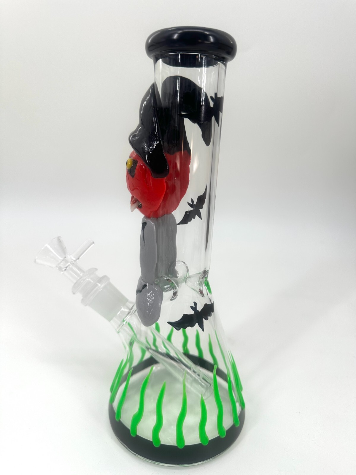 10" 14mm Glow 3D Monster Handprint Skull Bong Thick 5mm 14mm