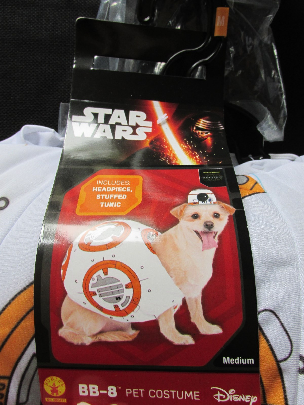 Star Wars Dog Costume BB-8 Medium or XL Headpiece and Stuffed Tunic Halloween