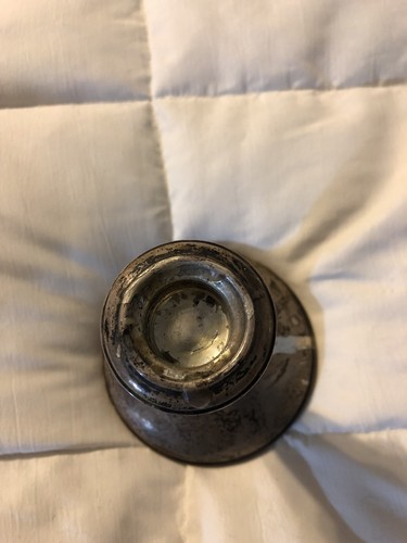 VINTAGE C MOLTE STERLING SILVER WEIGHTED METAL TAPER CANDLE