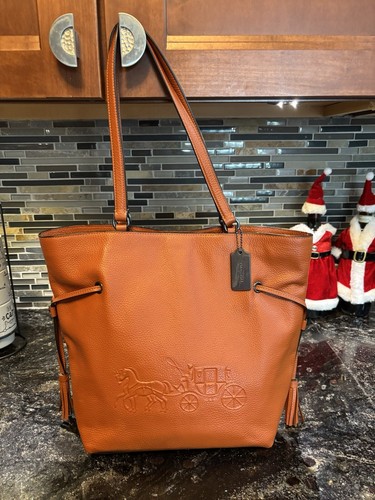 COACH Andy Crossbody Horse & Carriage Pebbled Leather Sunset
