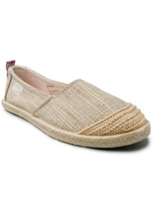 SUGAR Womens Beige Sparkle Denim Evermore Cap Toe Slip On Espadrille Shoes 11 M