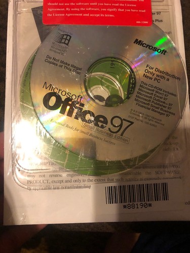 Microsoft Office 97 Small Business Edition with CD Key/Certificate