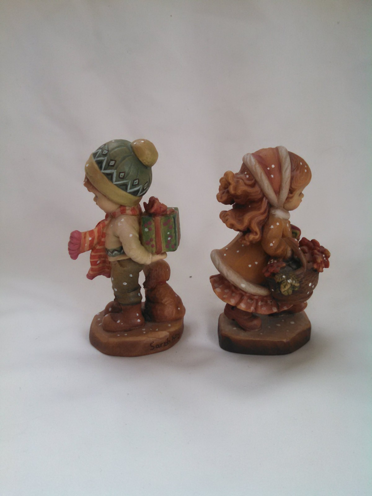ANRI Christmas Boy and Girl figurines