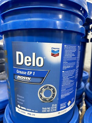 Chevron Delo Grease, EP1, ISOSYN Technology, 35 lb pail