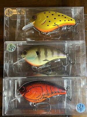 Lot of Three (3) Mibro Ryoshi Crank Flat Side Crankbait Three Colors NIP JDM