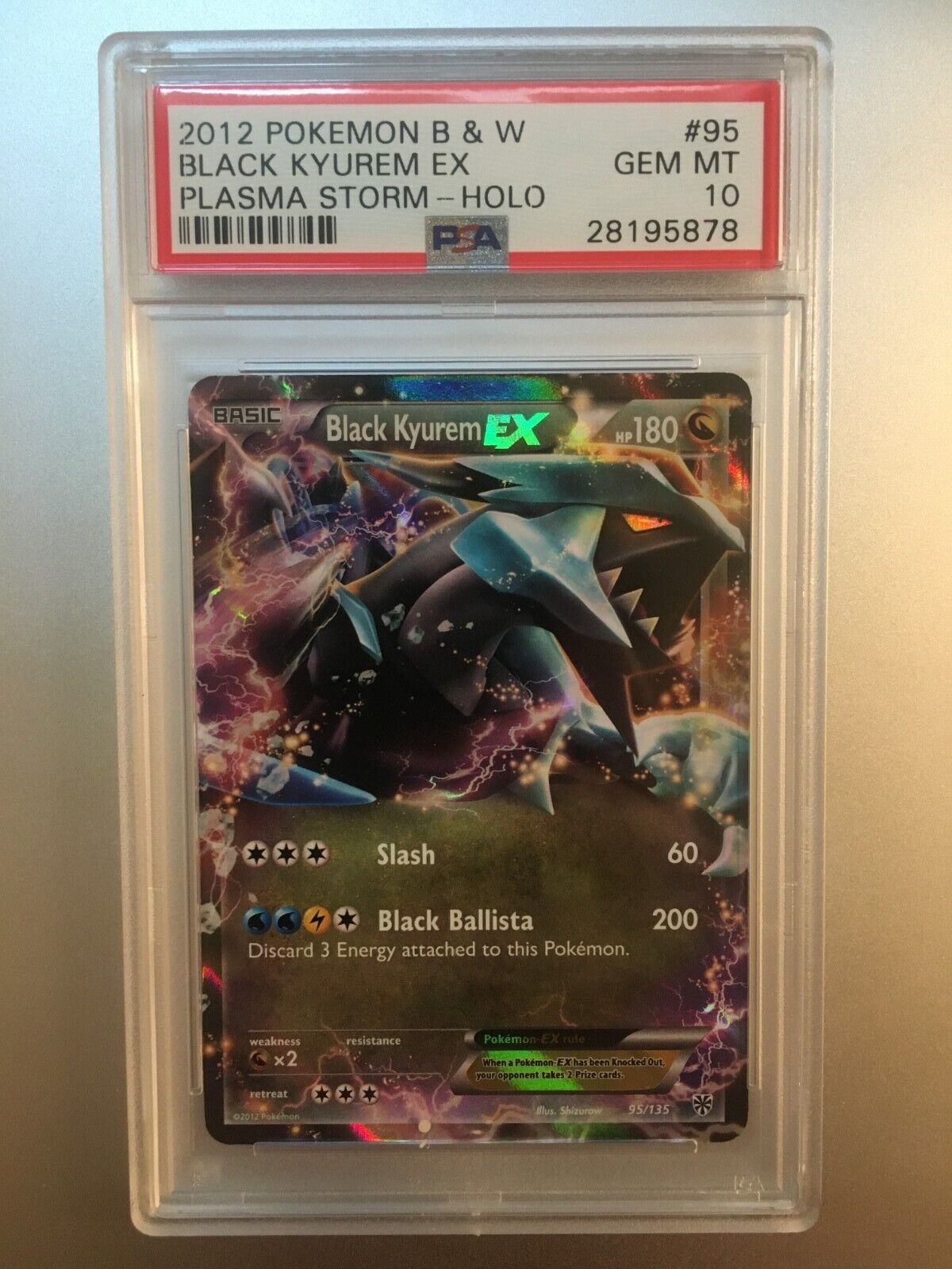 PSA 10 Black Kyurem EX Plasma Storm 95/135 Black & White PSA 10 Black Kyurem EX Plasma Storm 95/135 Black & White