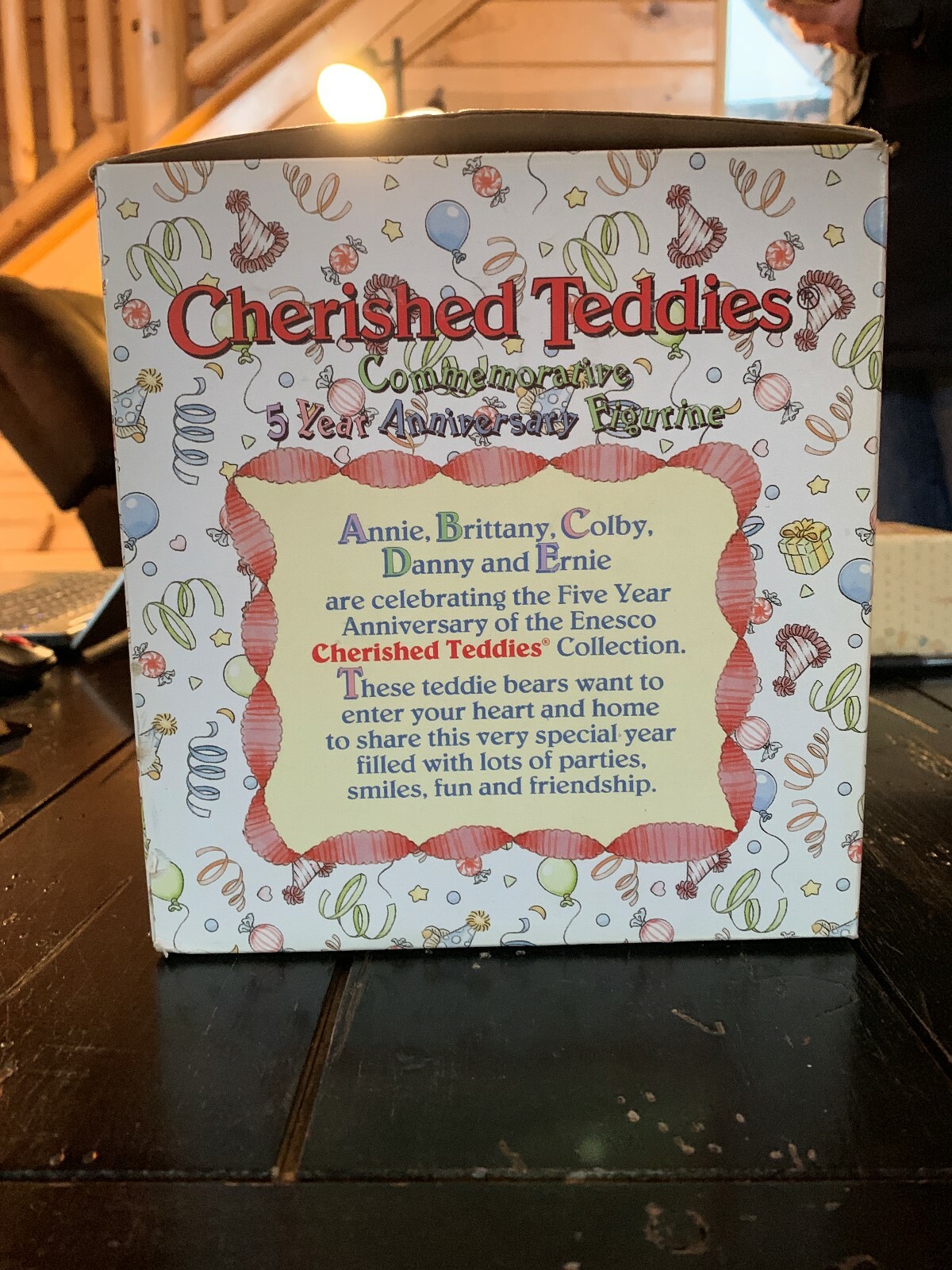 Cherished Teddies Enesco 205354 Bear 5 Year Anniversary Figurine Collectible