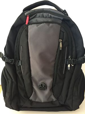 Wenger Black and Gray Expandable Backpack NWOT