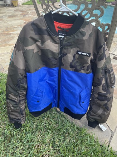 AVIREX　MA-1 Avirex MA-1 3M Bomber Jacket Mens XL Military Olive Camo