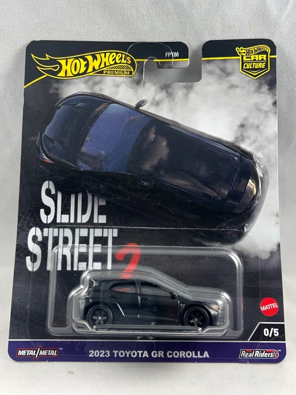Hot Wheels Car Culture 2023 Toyota GR Corolla Black Slide Street 2