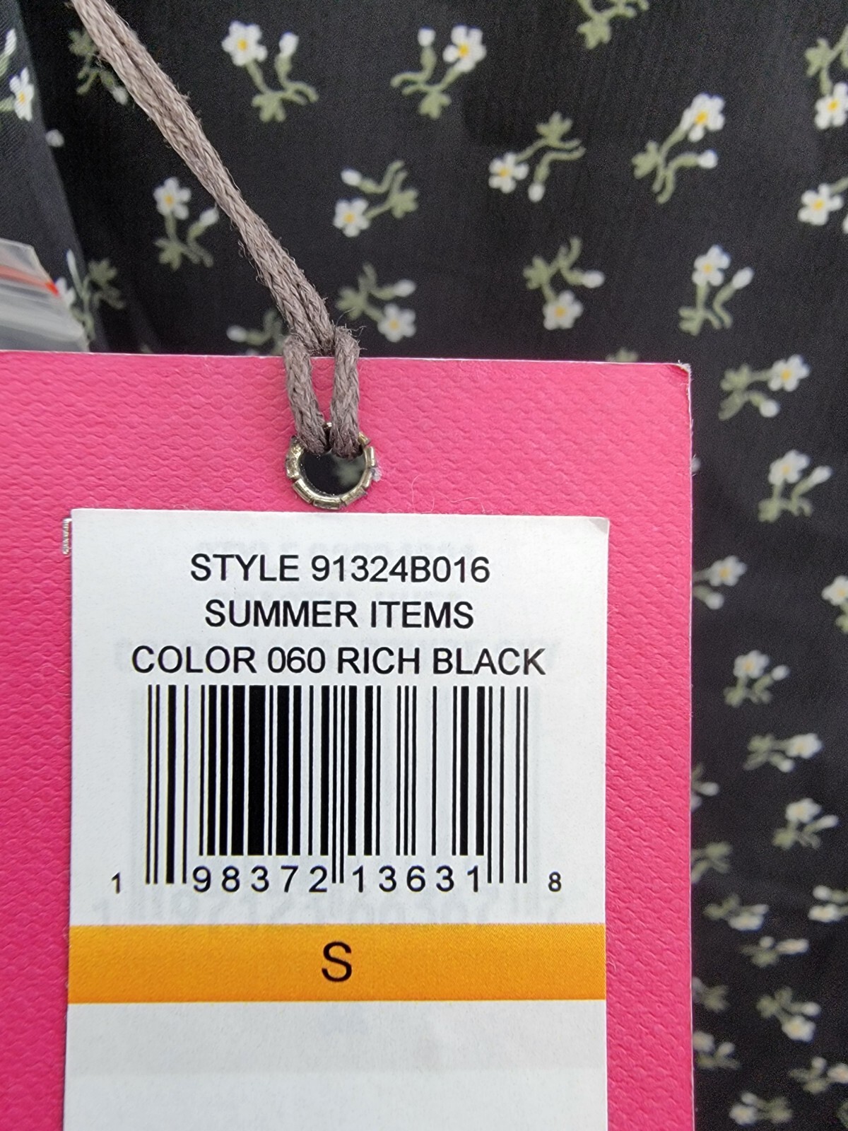 Vince Camuto Floral Crewneck Keyhole-Back Tank Top Women's S Rich Black Pullover - Picture 16 of 16