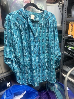 Women s Plus Faded Glory 3x Blouse New
