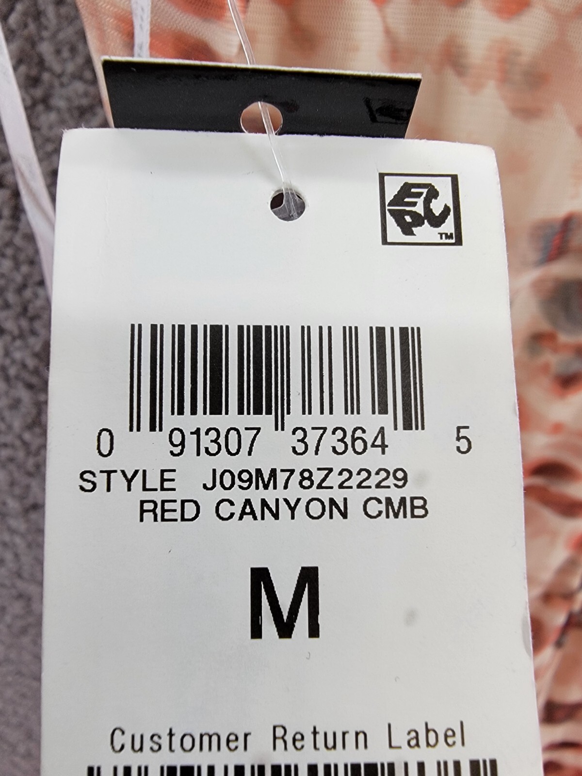 Bar III Tie-Dyed Midi Dress Womens M Red Canyon Combo Ruched Scoop Neck Pullover - Picture 15 of 15