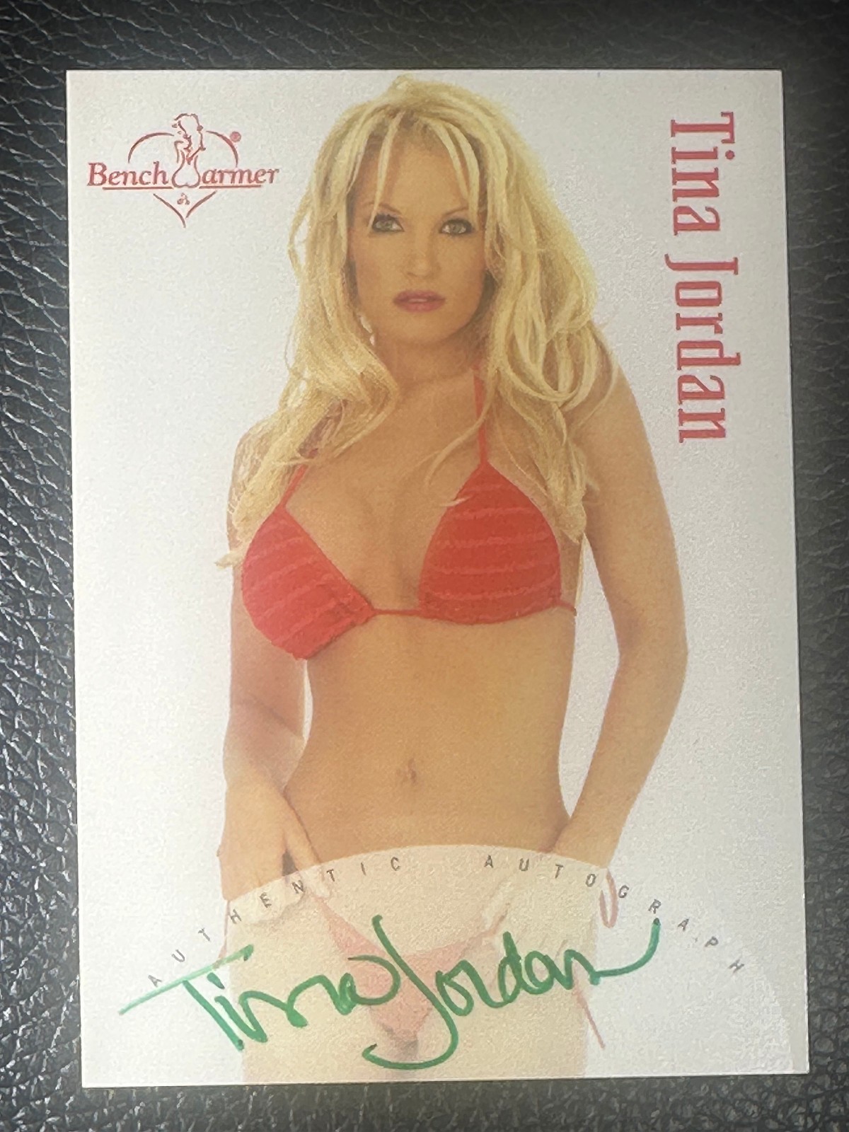 2003 Bench Warmer Tina Jordan Auto Autograph