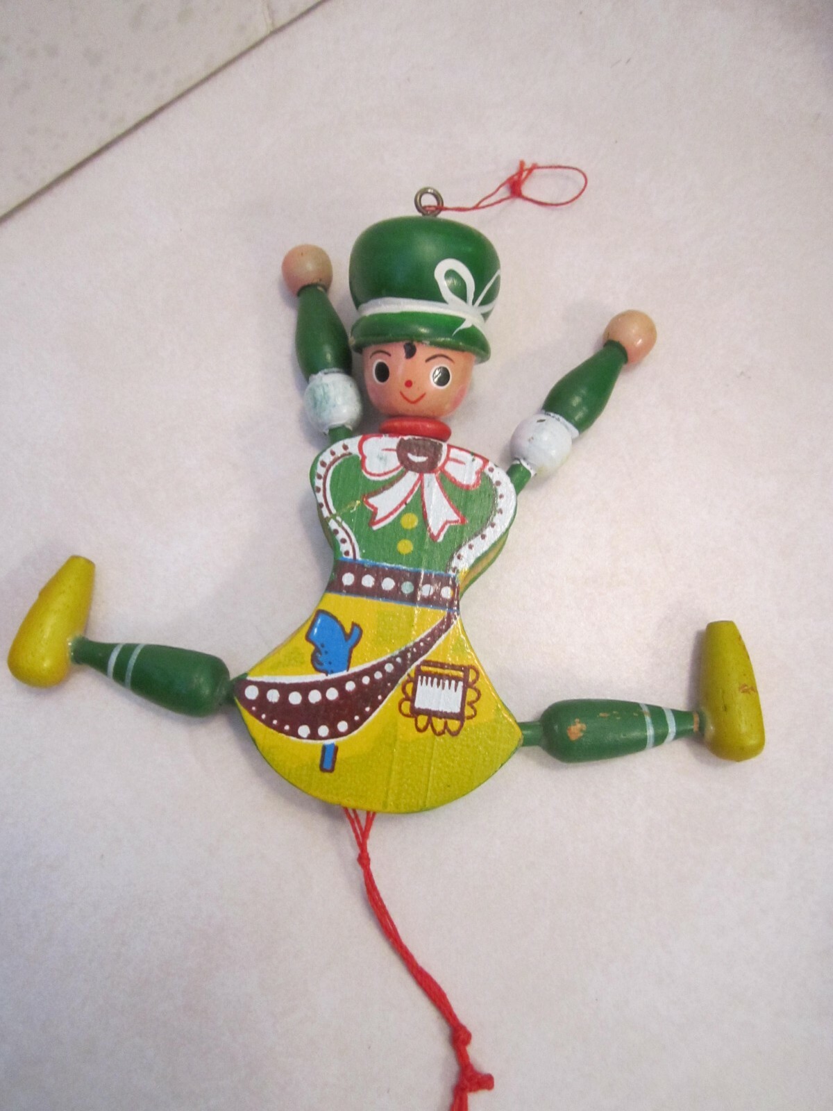 vintage wooden Austrian/German woman  jumping-jack (marionette)  string puppet