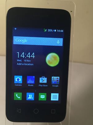ALCATEL ONETOUCH Pixi 3 (3.5) - Black (Unlocked) Smartphone Mobile 4009x