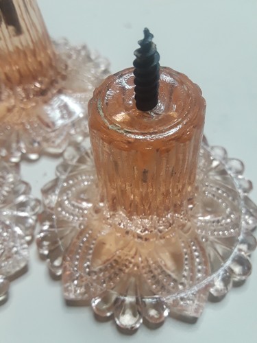 3 Pink Depression Tie Backs Curtain Star Flower Rare vintage