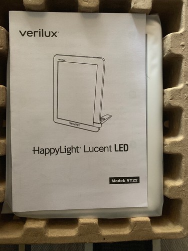 Verilux HappyLight Lucent 10000 Lux LED Bright White Light Therapy Lamp