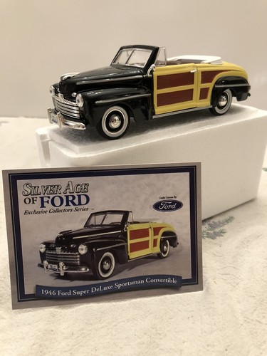 1946 Ford Super DeLuxe Sportsman Convertible Die Cast Silver