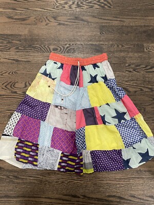 Jackpot Womens patchwork Skirt Bohemian hippie S M AK31