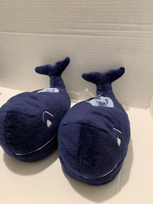 VINEYARD VINES WHALE  CHILDREN SLIPPERS SZ XS Navy Blue