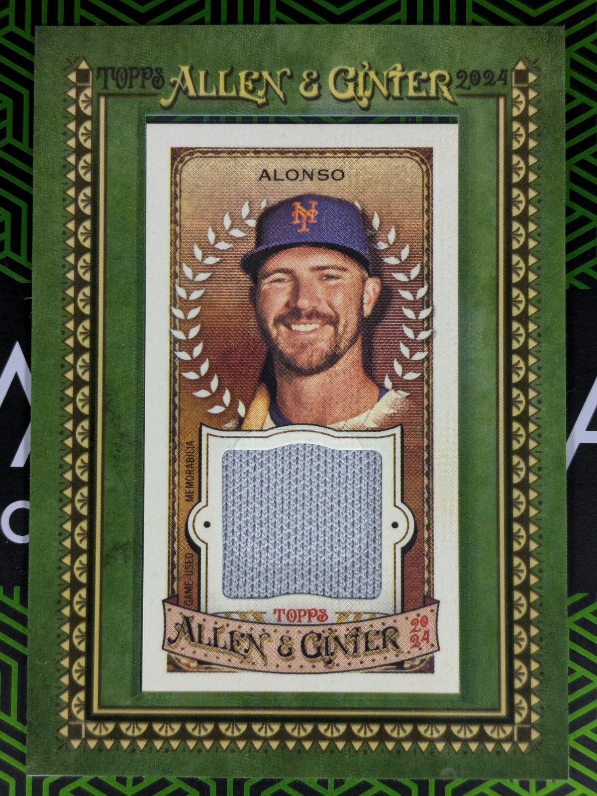 Pete Alonso 2024 Topps Allen & Ginter Mini Framed Game Used