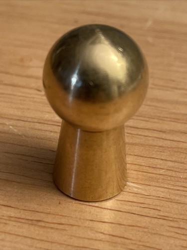 MID CENTURY Solid Brass Ball  Lamp "FINIAL" Fine Piece 1 1/8 T X 5/8 Wide