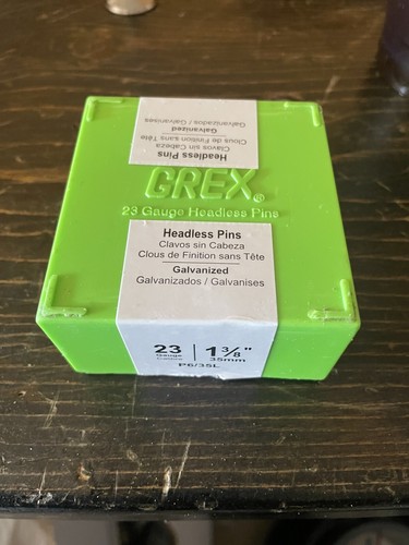 10,000 Pack - Grex Headless Pins Galvanized Steel 23 Gauge 1-3/8