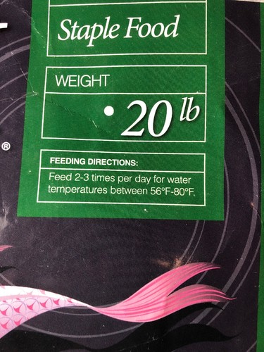 Iku Koi Kichi Staple Koi Fish Food, 20-Pound Factory Sealed