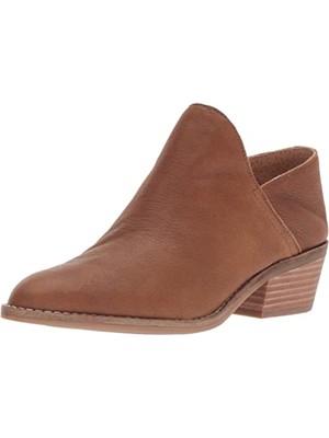 

LUCKY BRAND Женские коричневые кожаные ботильоны без шнуровки Fausst с миндалевидным носком, 7 м, Коричневый, FAUSST