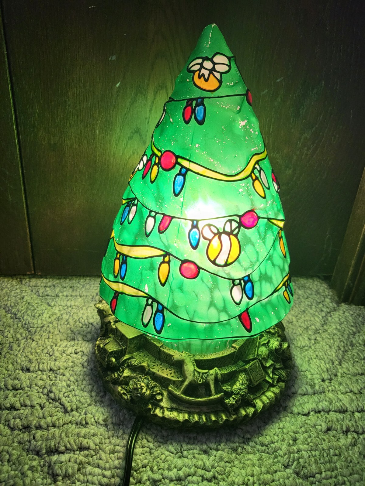VTG Poppy Lighted Christmas Tree Decorative Table Lamp W VTG Poppy Lighted Christmas Tree Decorative Table Lamp W